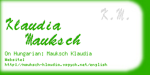 klaudia mauksch business card